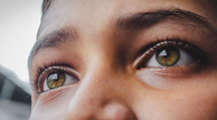 Closeup of person's eyes