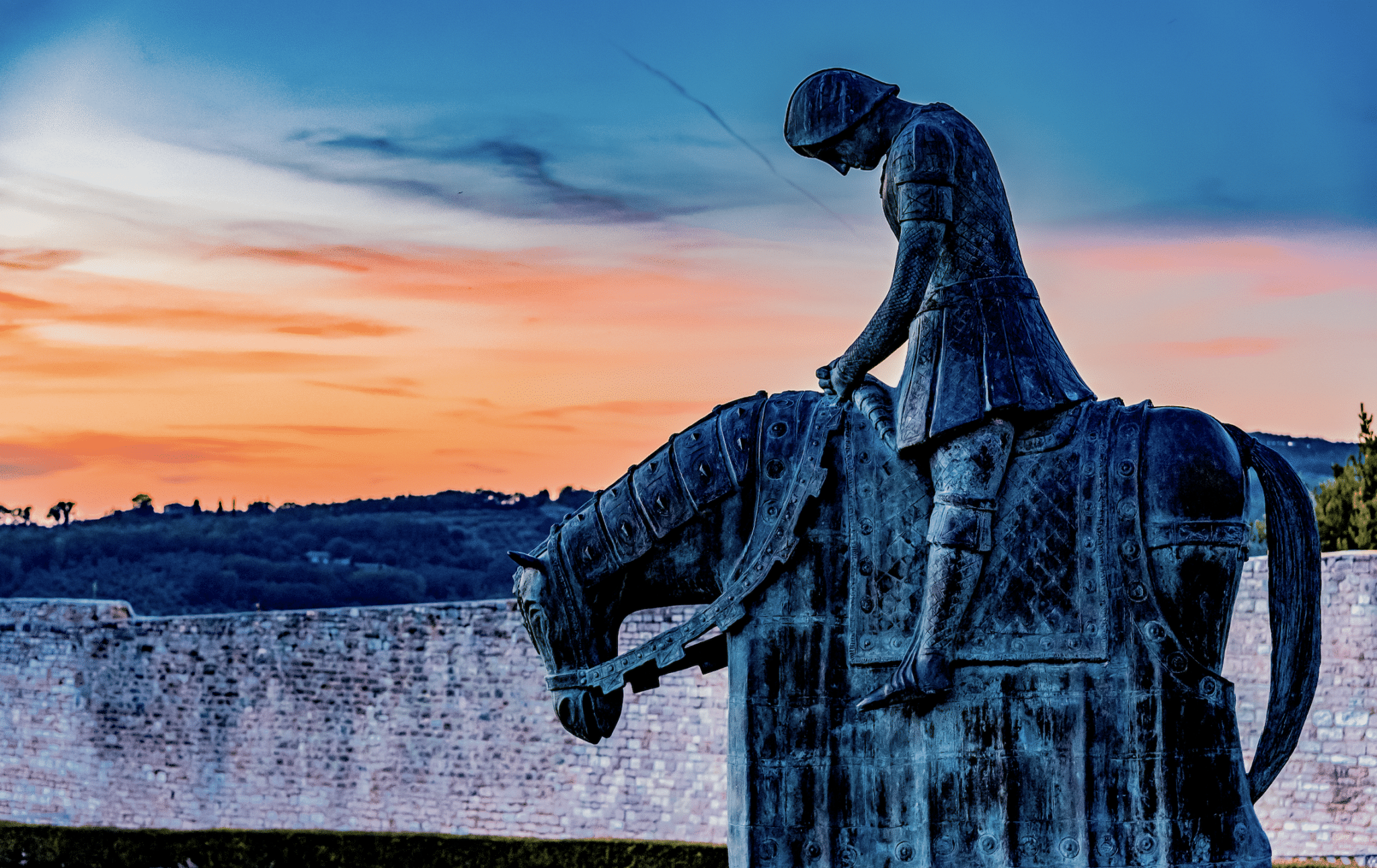 Saint Francis of Assisi on horeseback