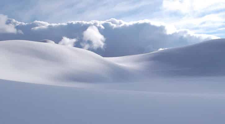 Snow covered hills