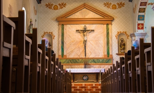 Depiction of Jesus on The Cross in a church