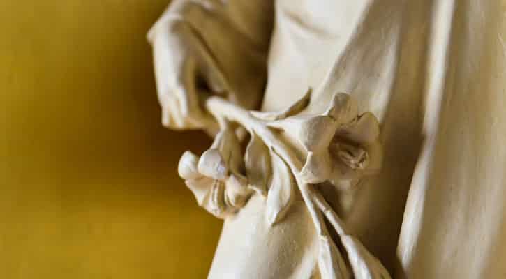 Closeup of Saint Joseph statue