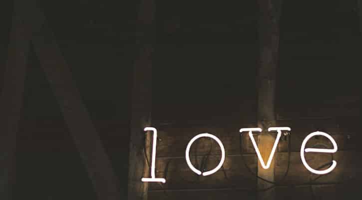 Neon love sign