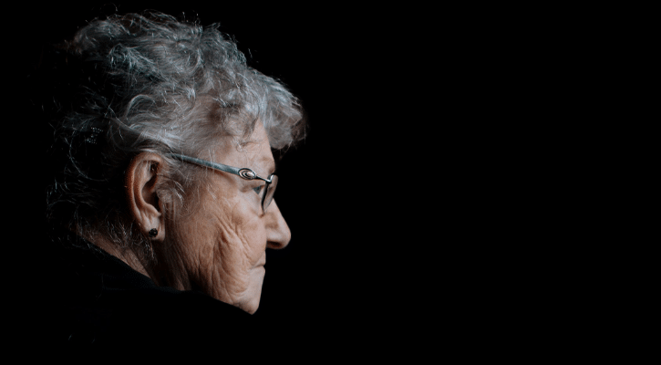 older woman with gray hair