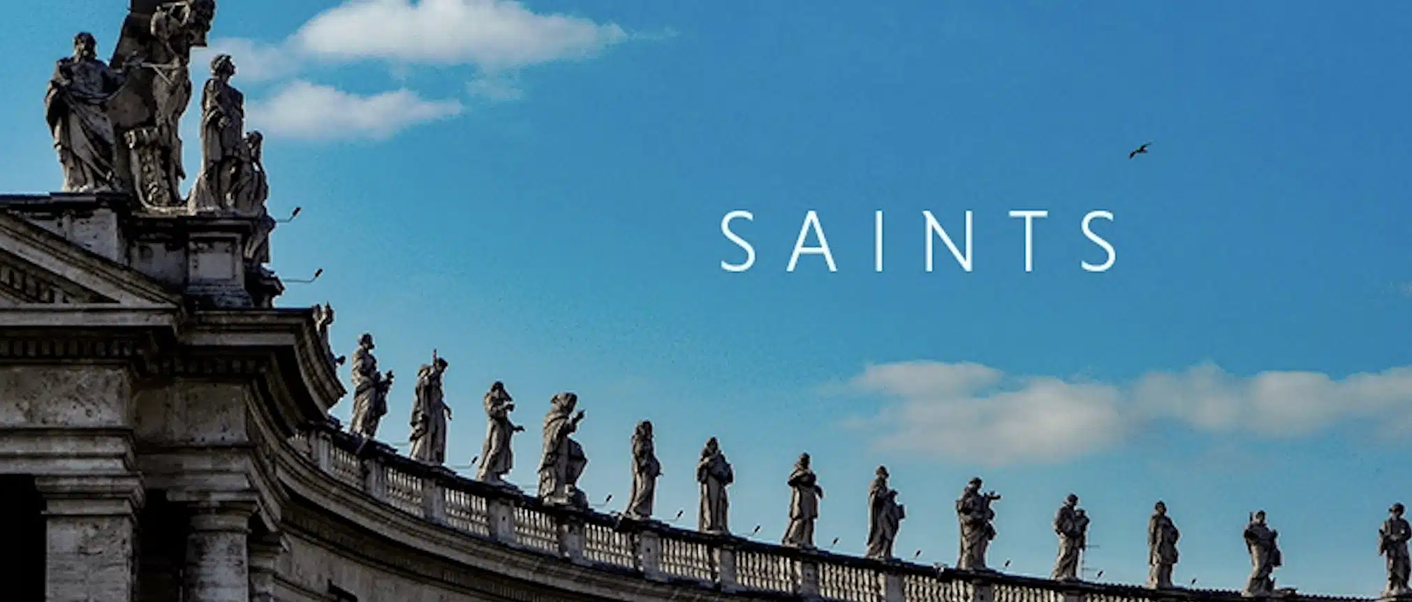 Saints atop St. Peter's in Rome
