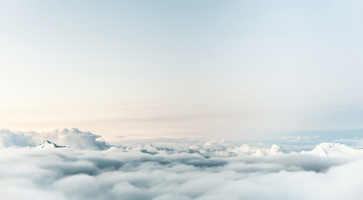 view of the sky from above the clouds