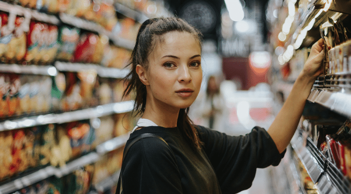 woman in a grocery store