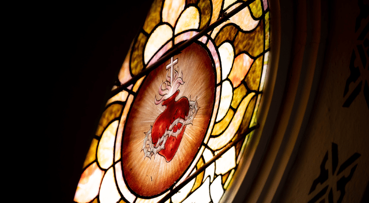 sacred heart stained glass