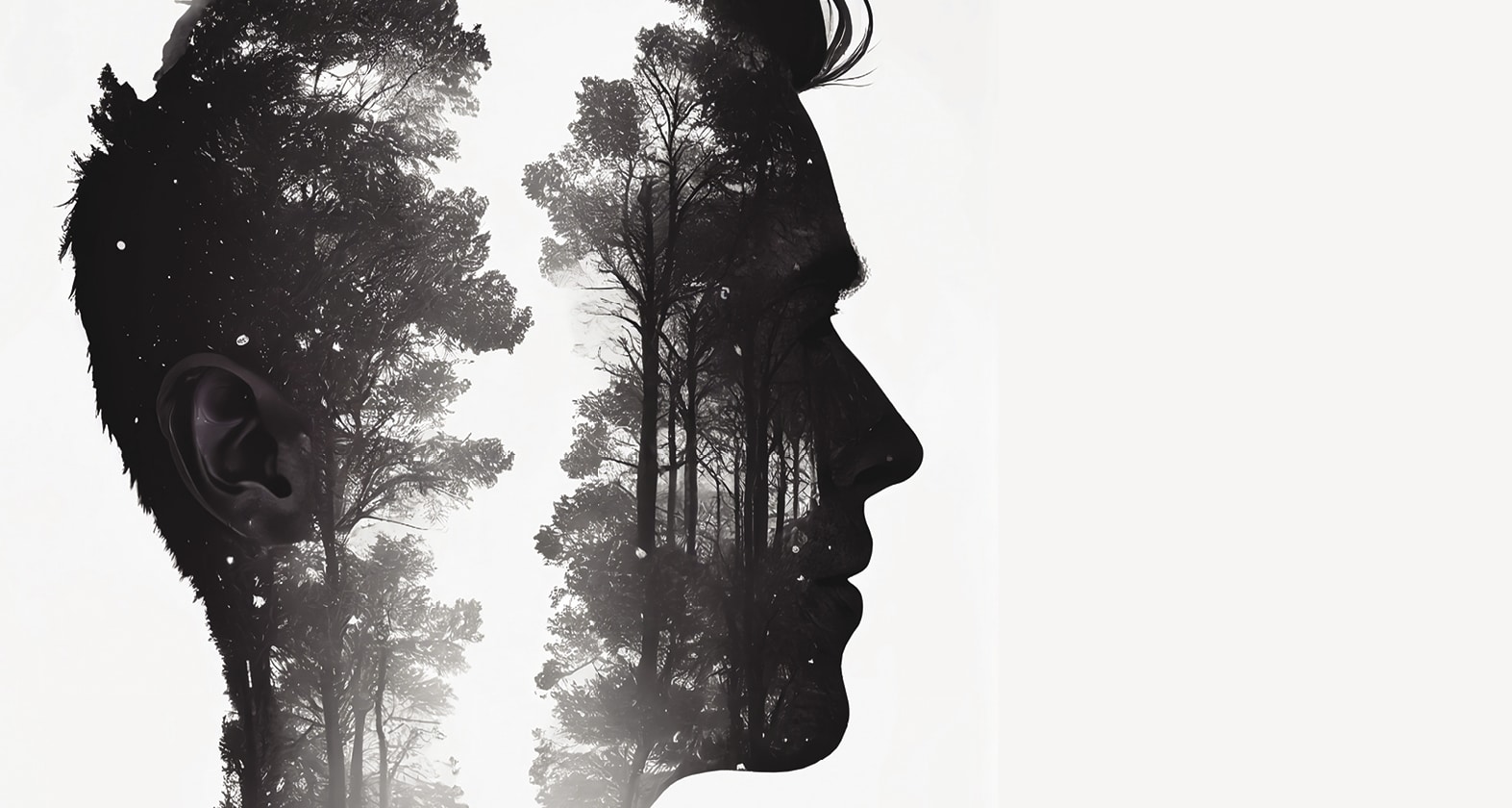 Man with woods in his head