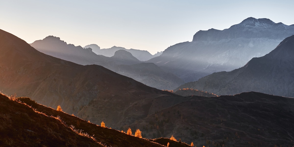 mountains with sunrise