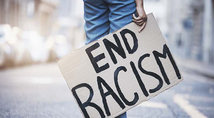 End Racism sign