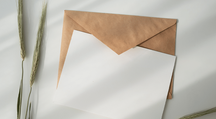blank card and envelope