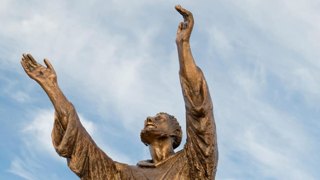 Saint Francis of Assisi praying