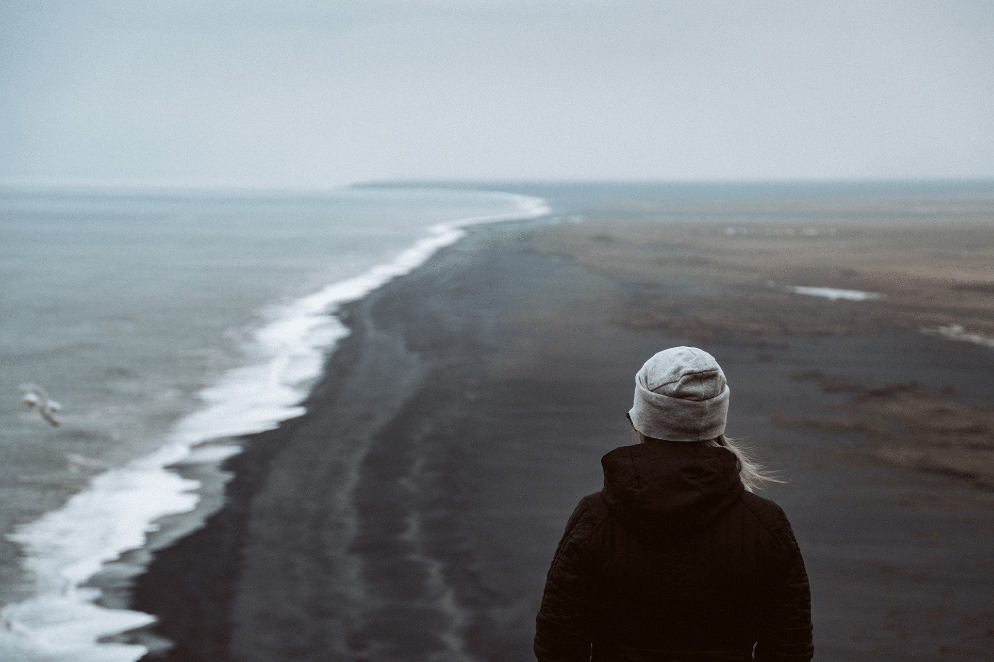 woman looking into the distance