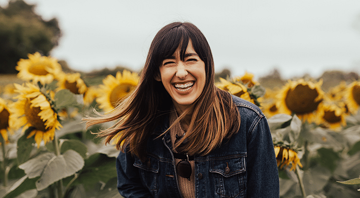 woman laughing