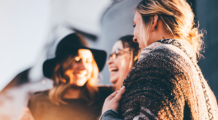 woman talking together