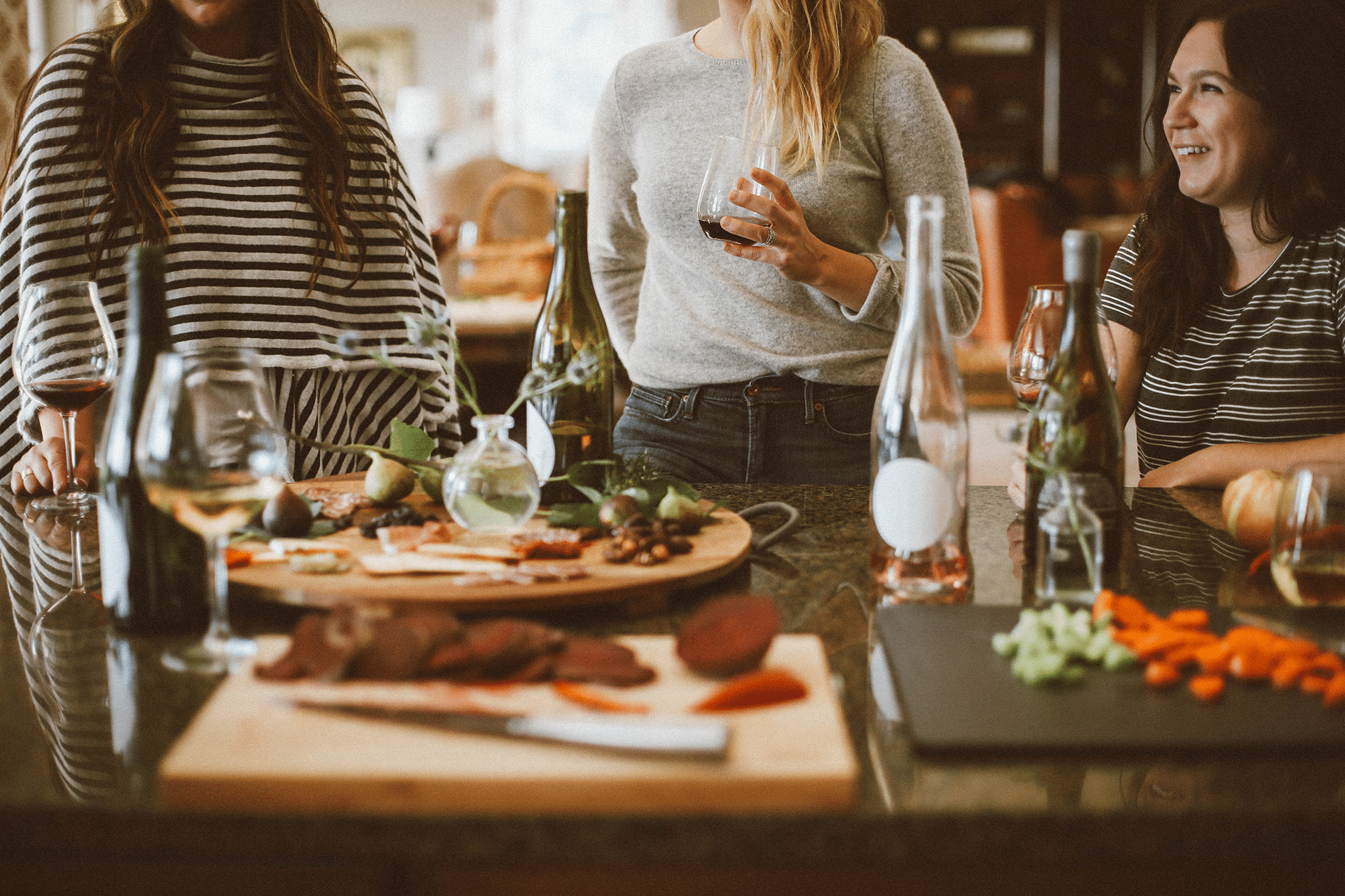 people eating together.