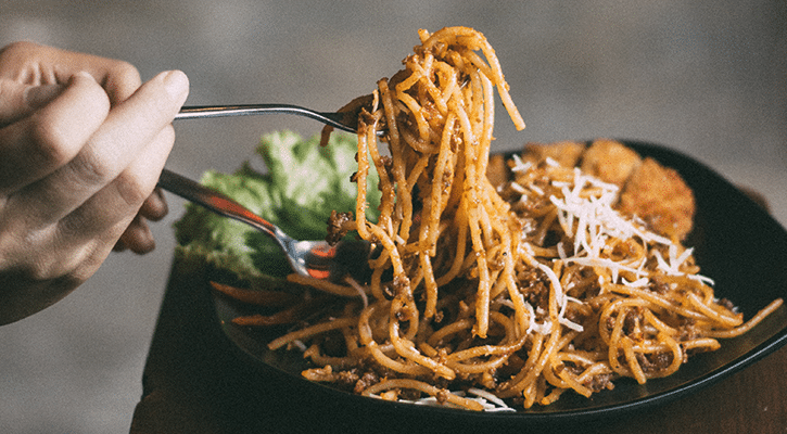 plate of spaghetti