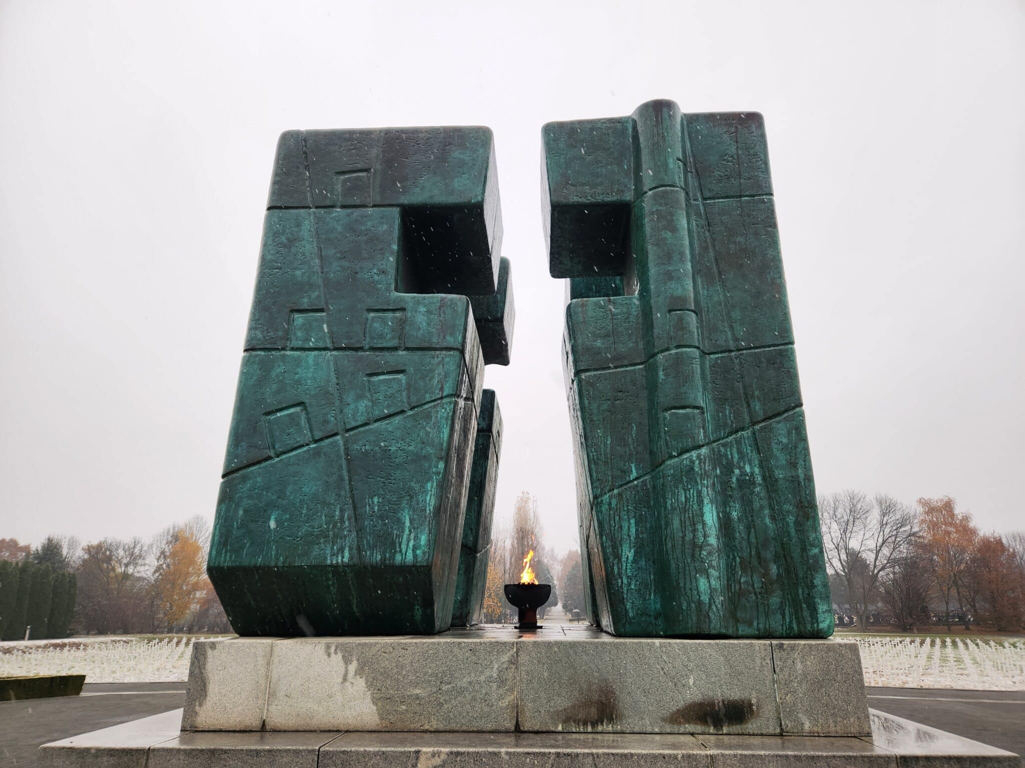 The National Memorial Cemetery in Vukovar, Croatia, commemorates the victims of the 1990s Croatian War of Independence, called the "Homeland War" by Croatians. (OSV News photo/Chris Herlinger, Global Sisters Report)