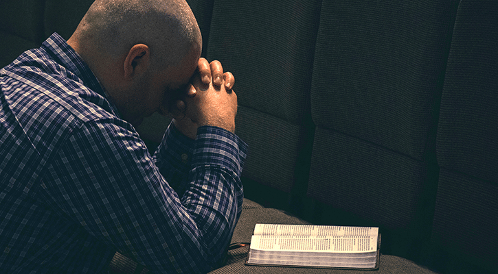 man praying