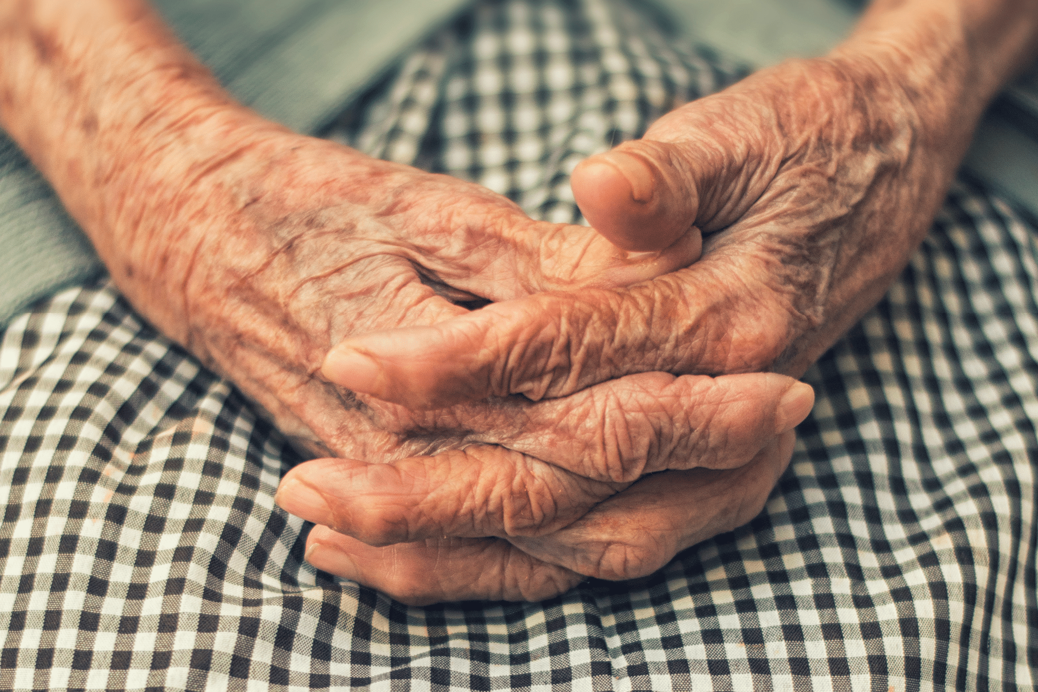 hands of an old woman.