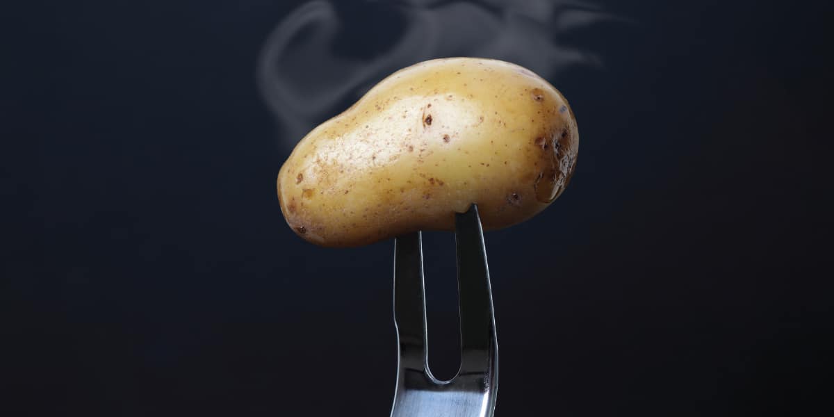Photo of a hot potato
