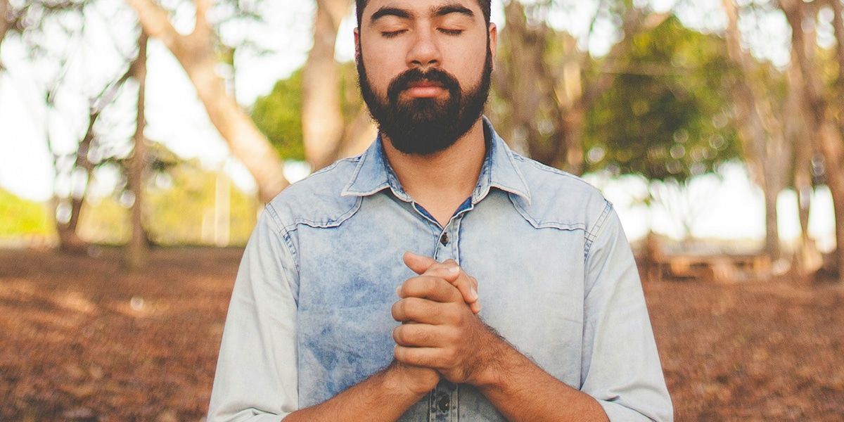 man praying