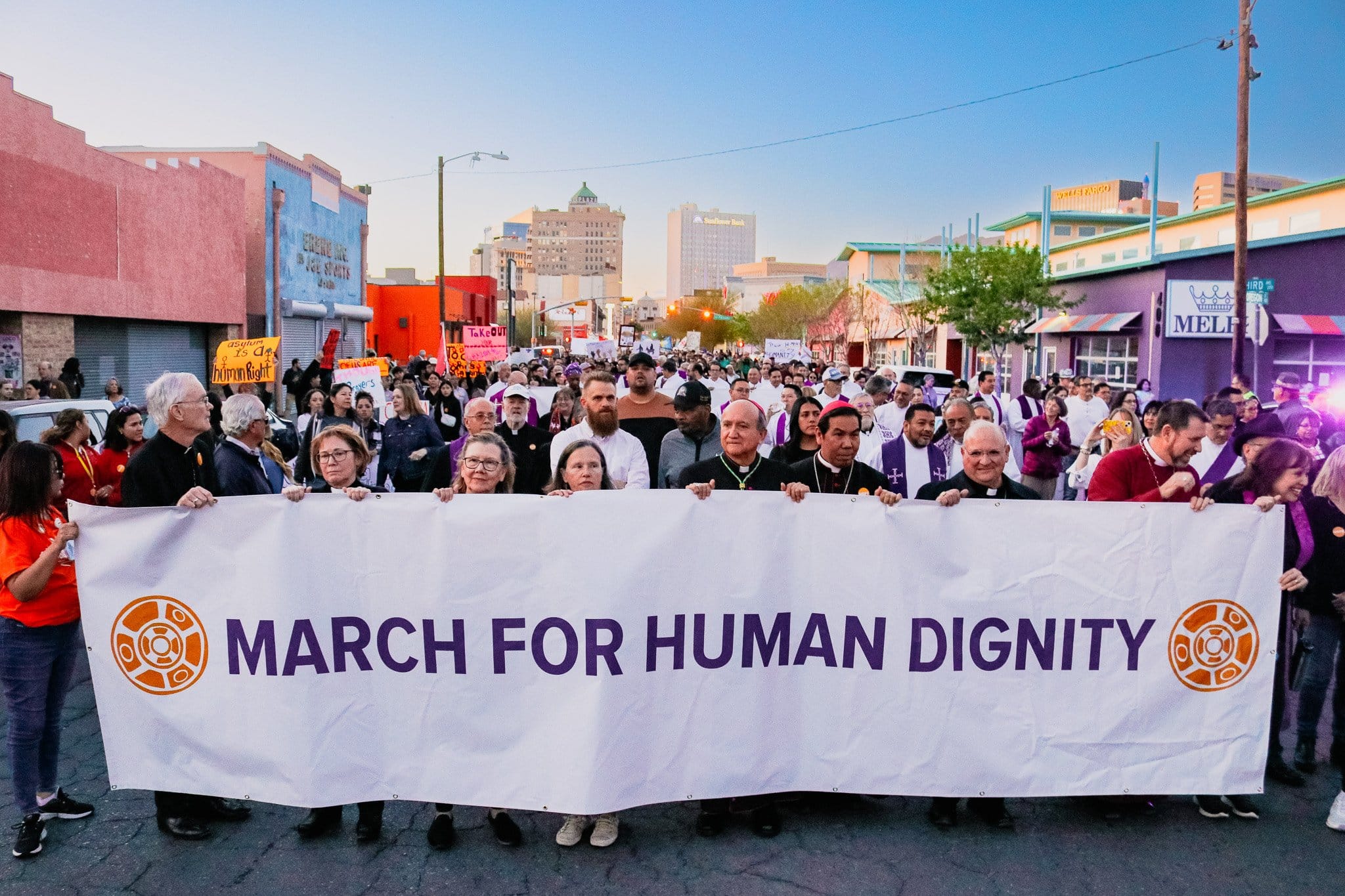 Hundreds of people joined “Do Not Be Afraid: March and Vigil for Human Dignity,” a March 21, 2024, event organized by the Diocese of El Paso, Texas, along with organizations such as Hope Border Institute as well as religious and community leaders from the borderlands. (OSV News photo/Diego Adame, courtesy of Hope Border Institute)