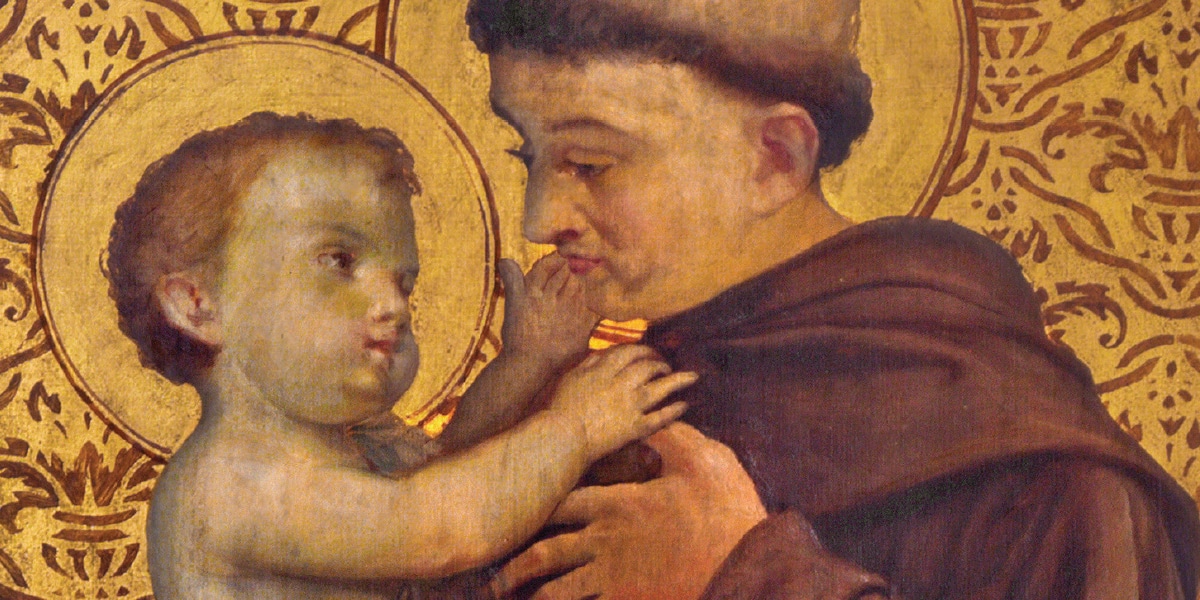 St. Anthony of Padua holds the Christ child