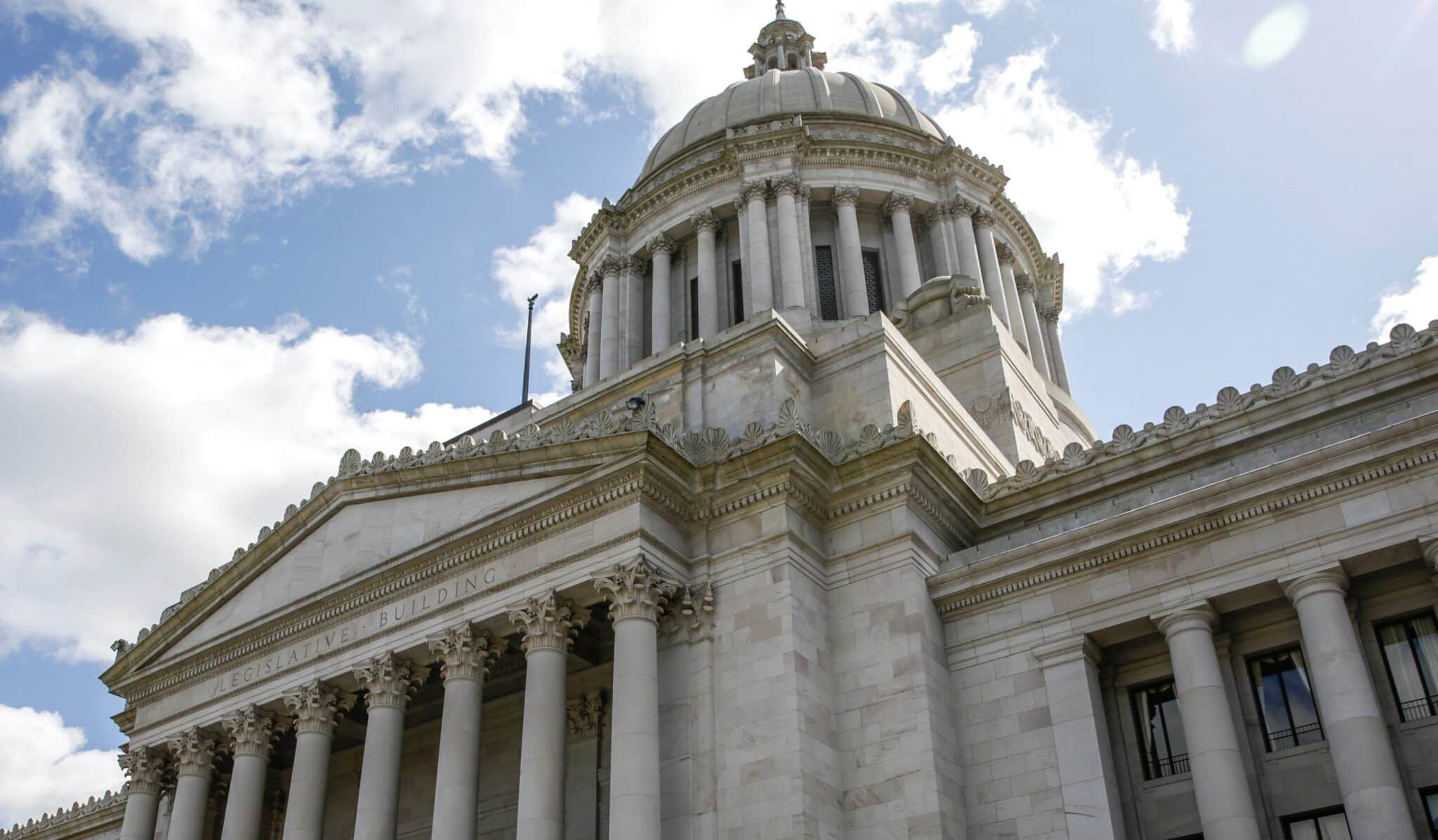 The Washington state Capitol is pictured in Olympia April 11, 2020. (OSV News photo/Jason Redmond, Reuters)