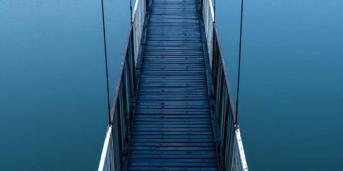 Bridge over still water