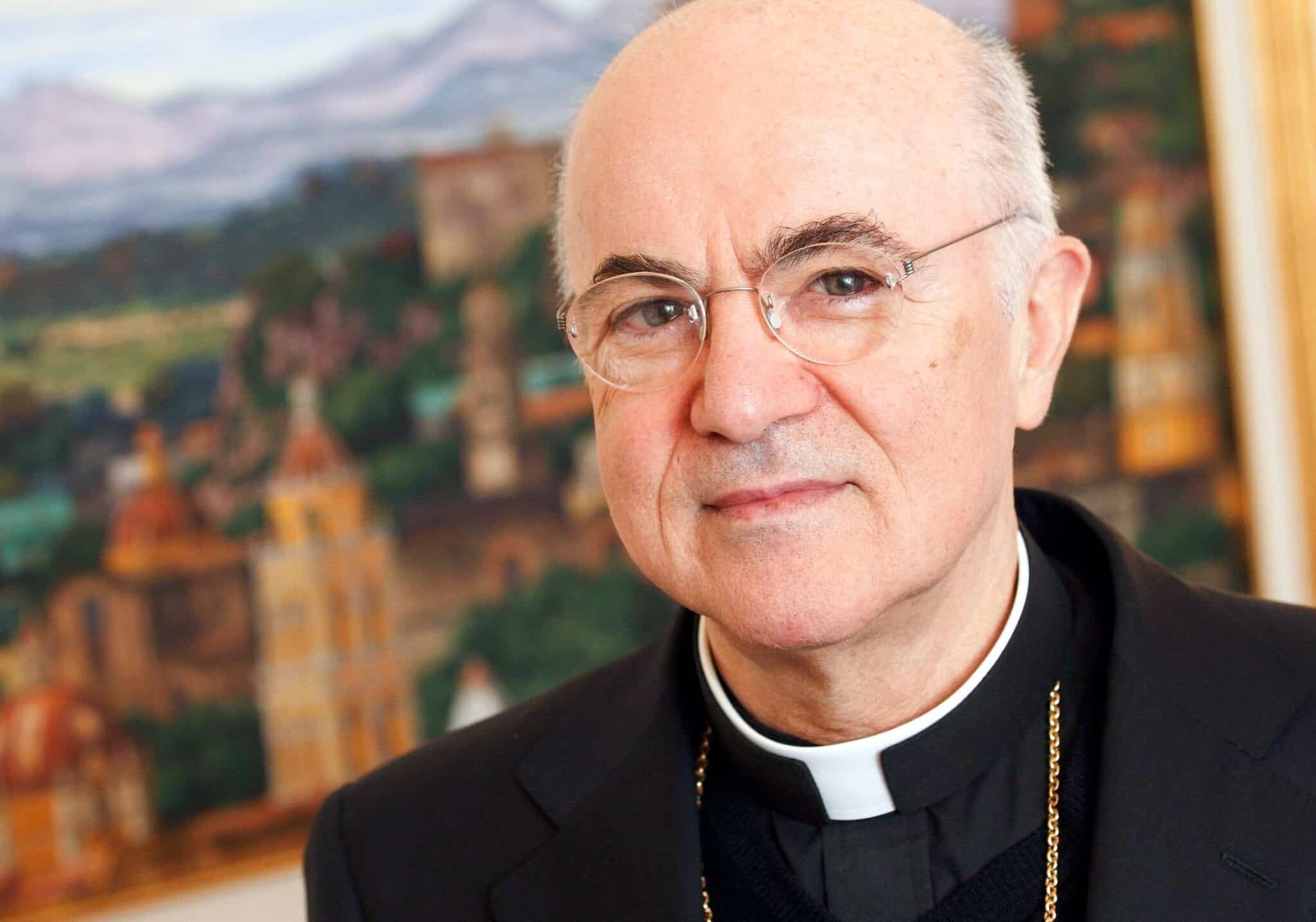 Italian Archbishop Carlo Maria Viganò is pictured at his residence at the Vatican in this Oct. 20, 2011, file photo.