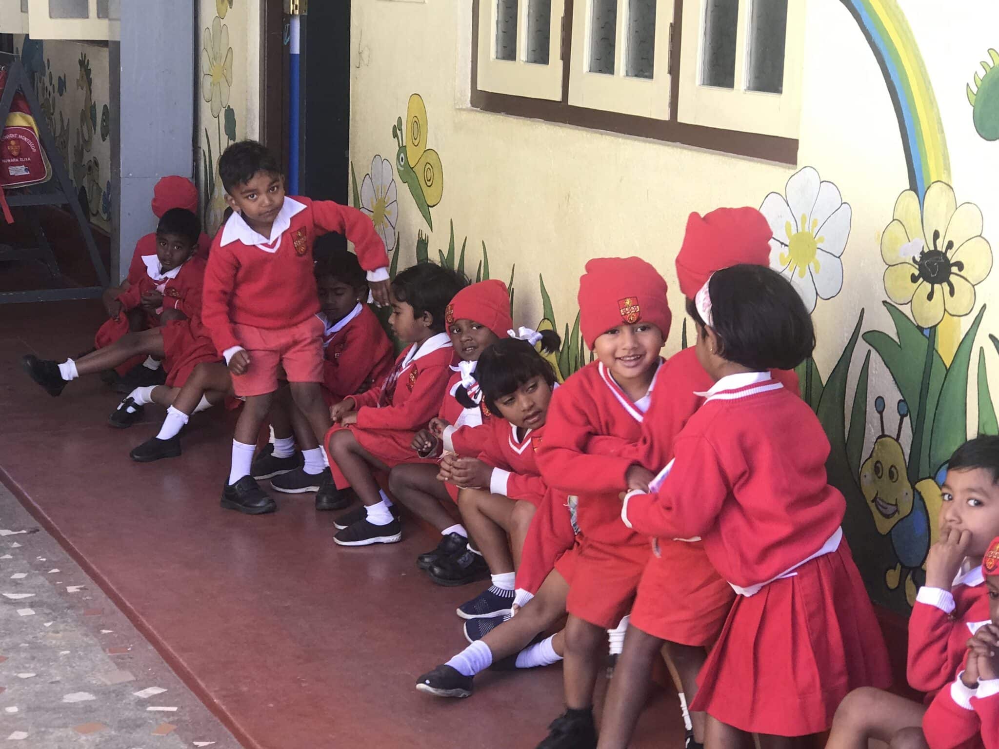 Children are pictured in an undated photo enjoying an outdoor session at the Montessori school managed by Sister Pupika Perera, of the Sisters of Charity of Jesus and Mary, at Nuwereliya, Sri Lanka. (OSV News photo/Thomas Scaria, Global Sisters Report)