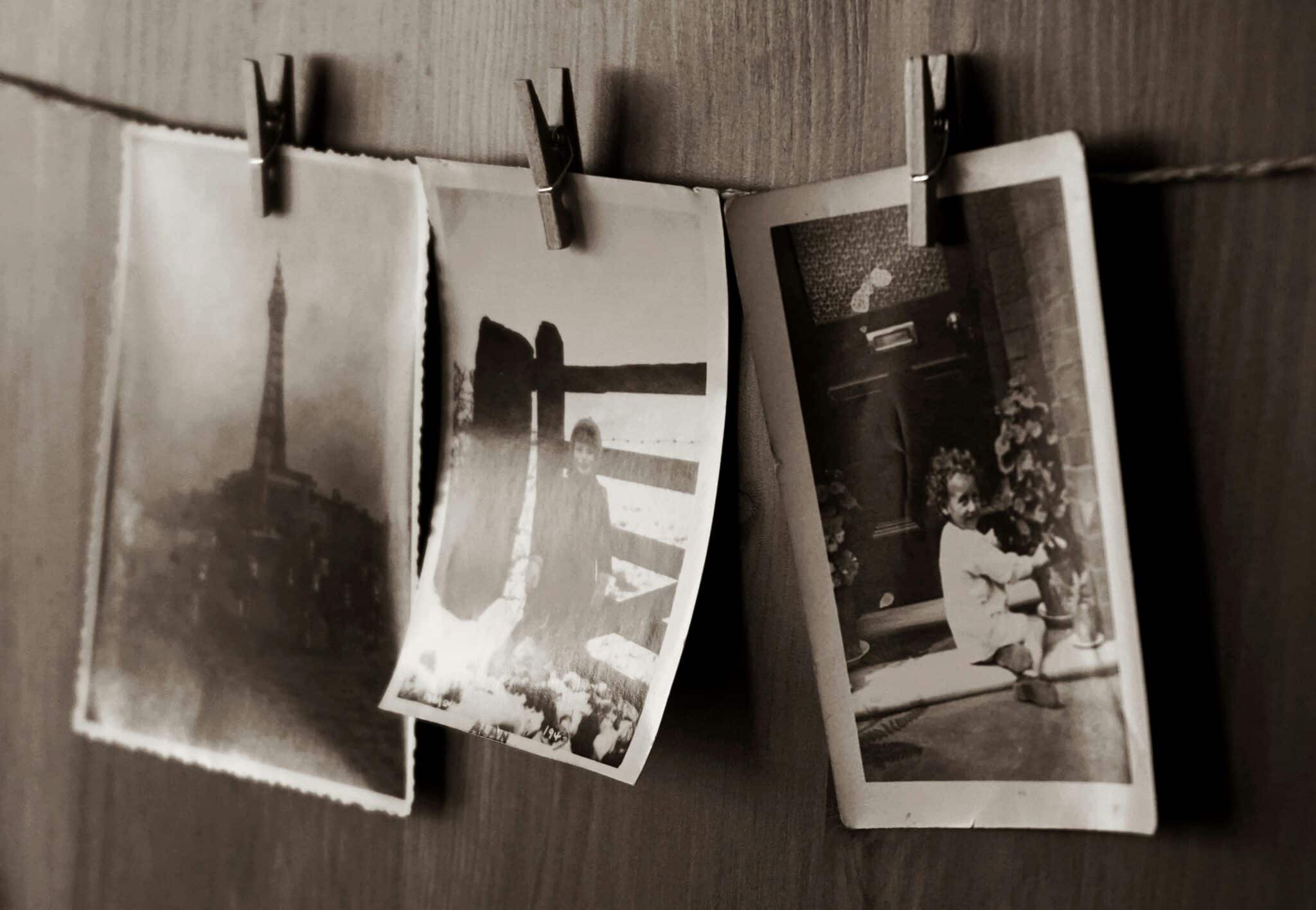 Photos hanging on a string | Photo by Suzy Hazelwood