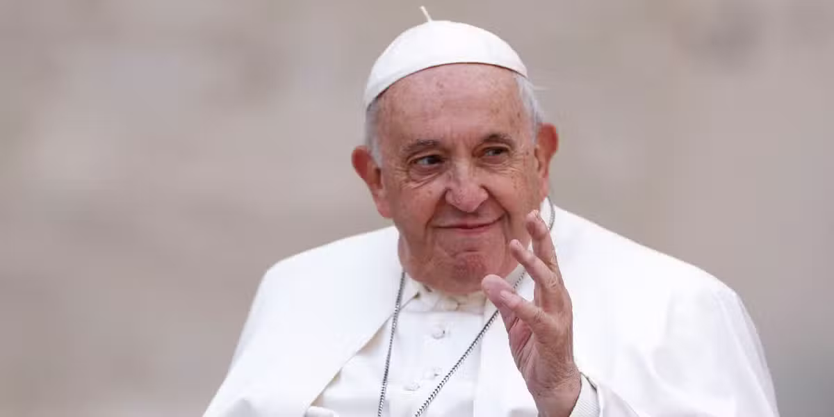 Pope Francis waves