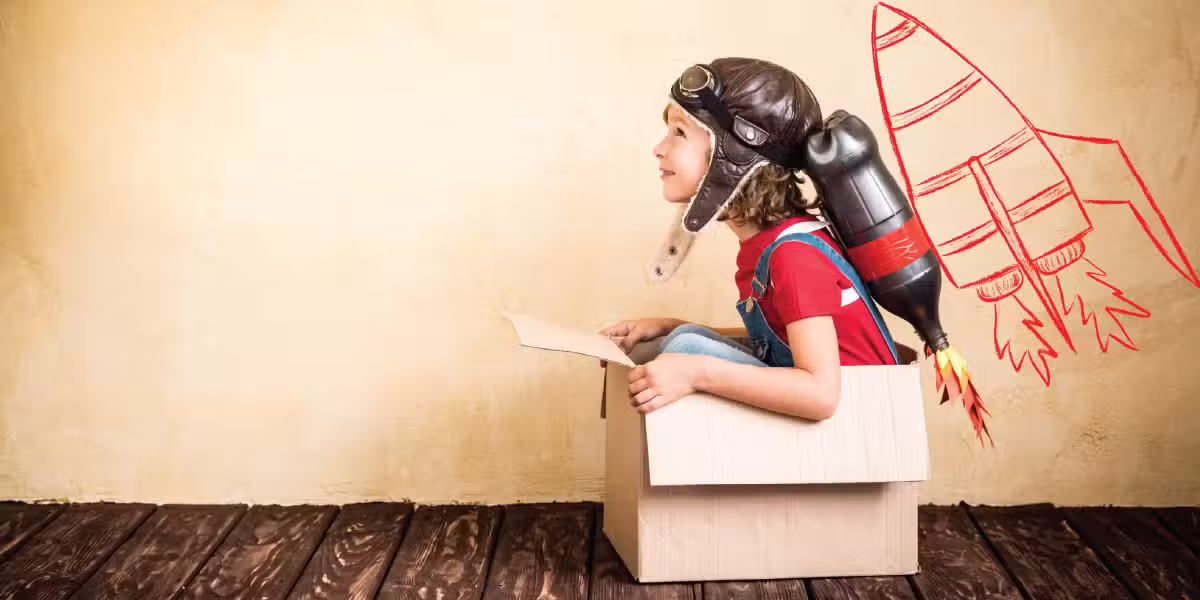 Little kid in a box for some reason