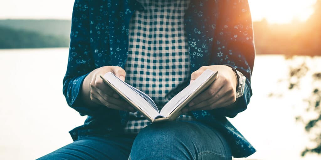 person reading bible