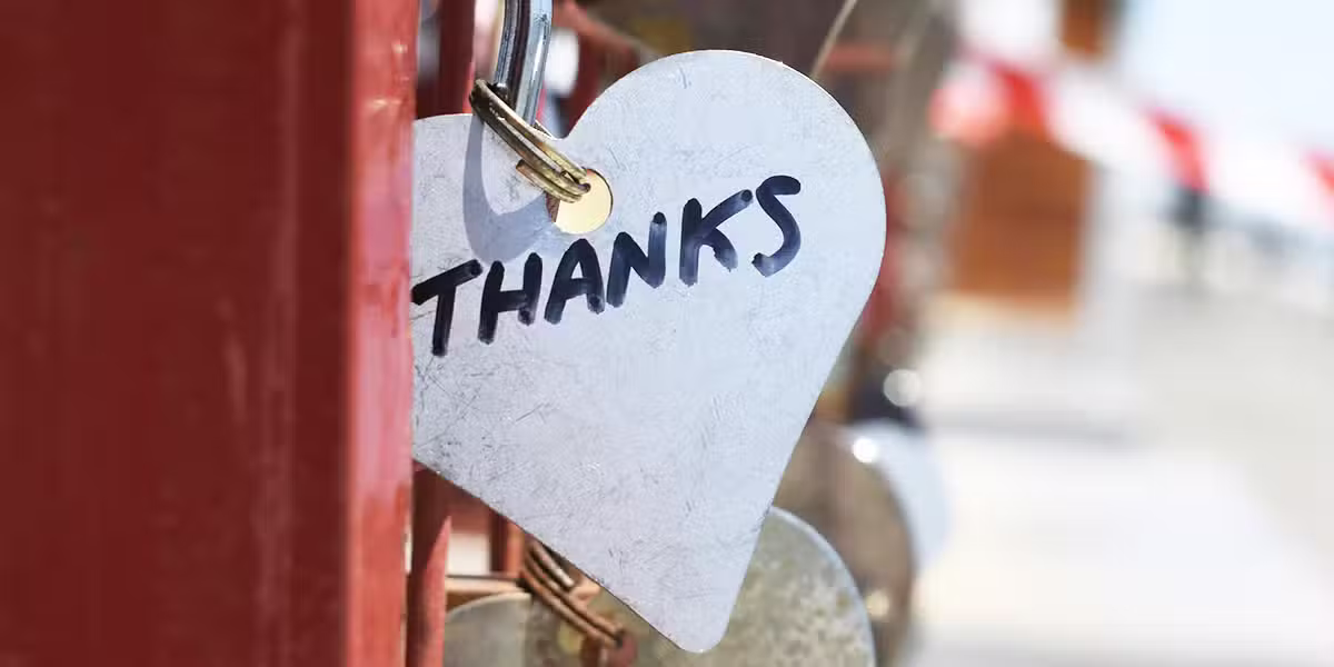 heart with Thanks written on it.