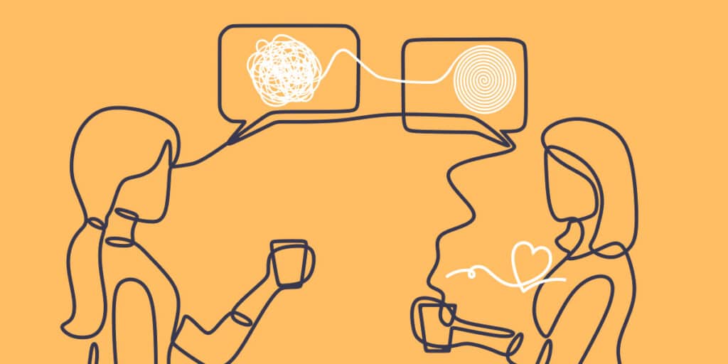 Illustration on people listening