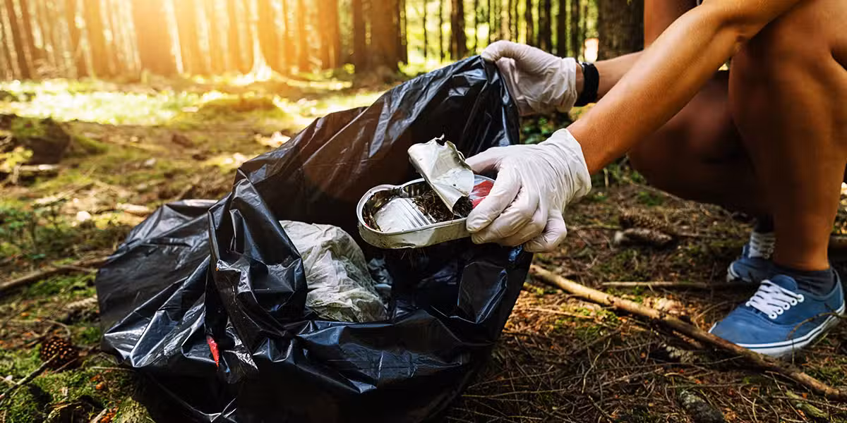 person collecting garbage