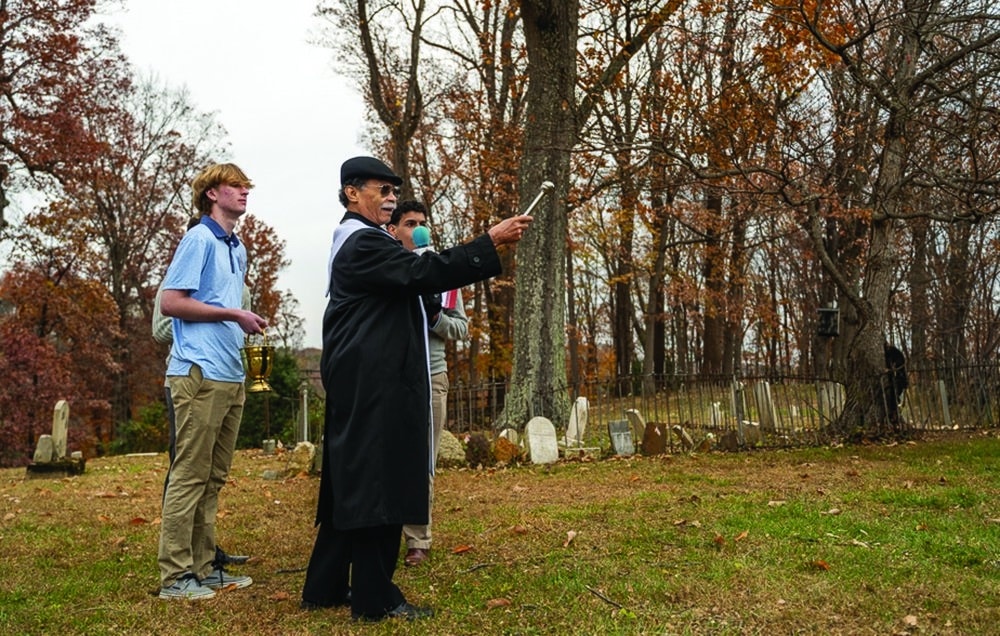 Washington Auxiliary Bishop Roy E. Campbell Jr. blesses the cemetery at Sacred Heart Catholic Church in Bowie, Md. Nov. 15, 2025.