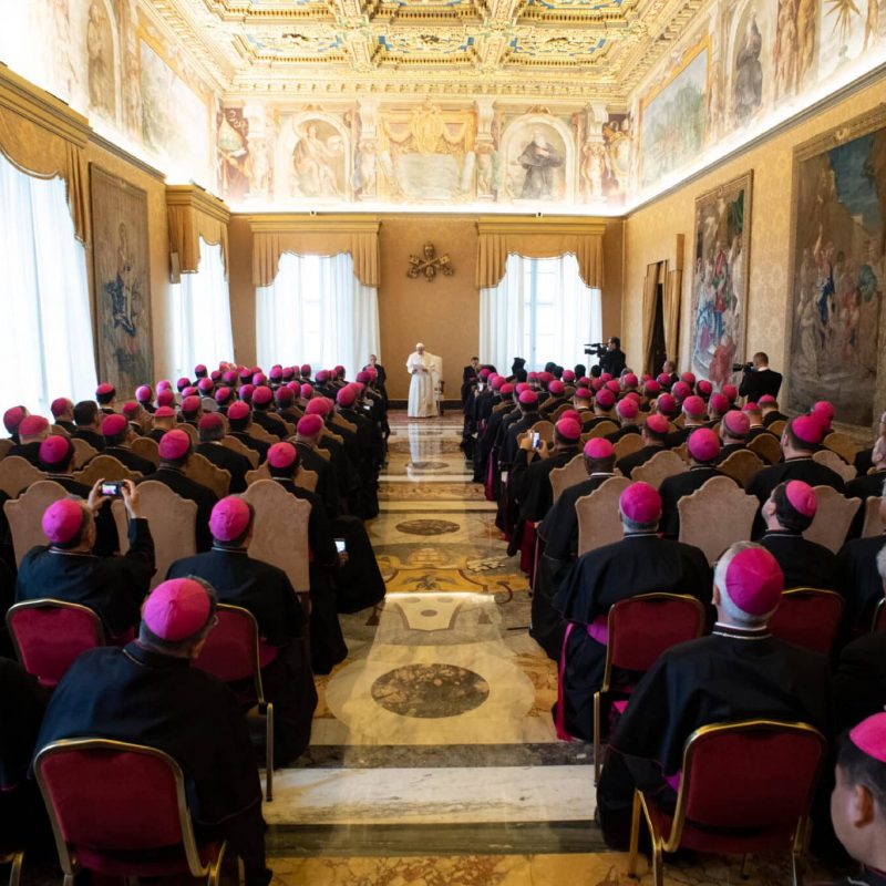 POPE NEW BISHOPS MEETING VATICAN