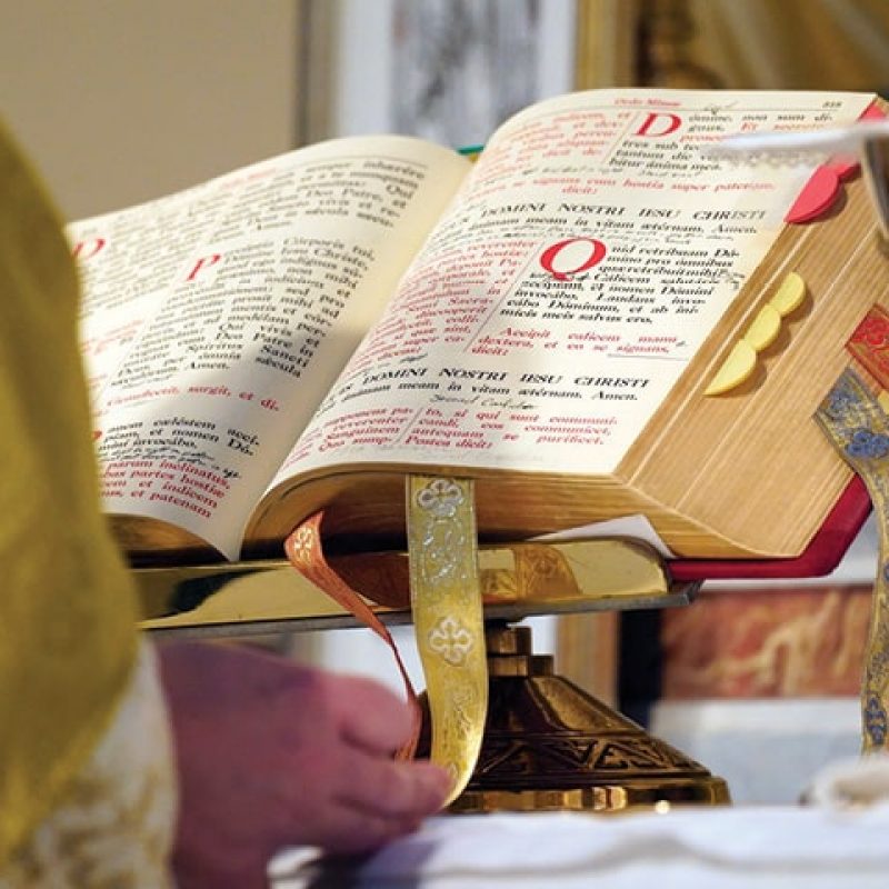 Open text in a church