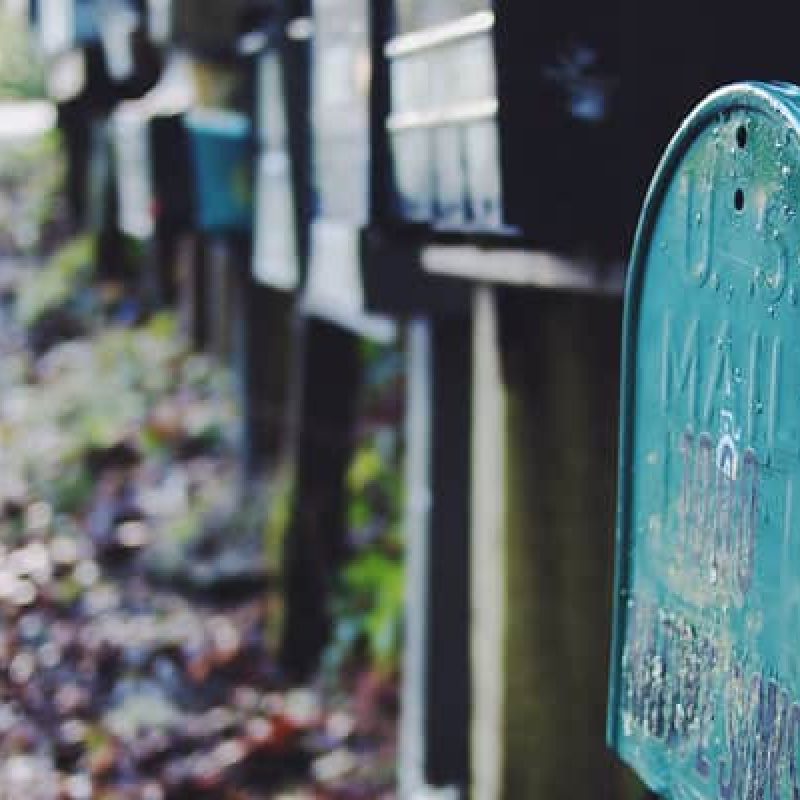 Row of mailboxes