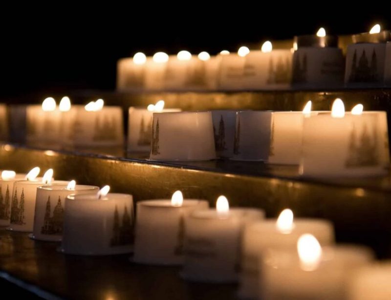 church candles at mass