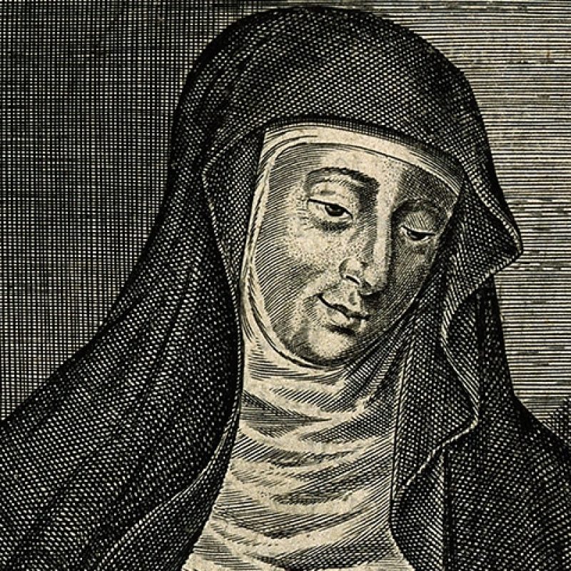 Engraving of Saint Hildegard of Bingen