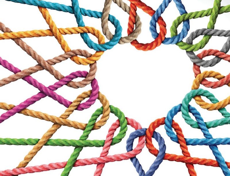 yarn in the shape of a heart