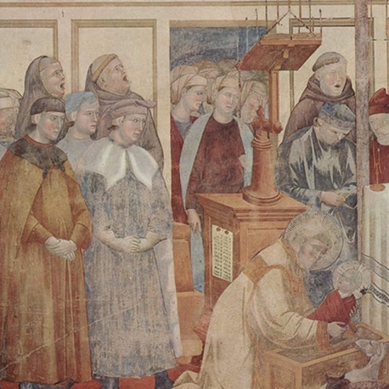 Fresco of Christmas at Greccio