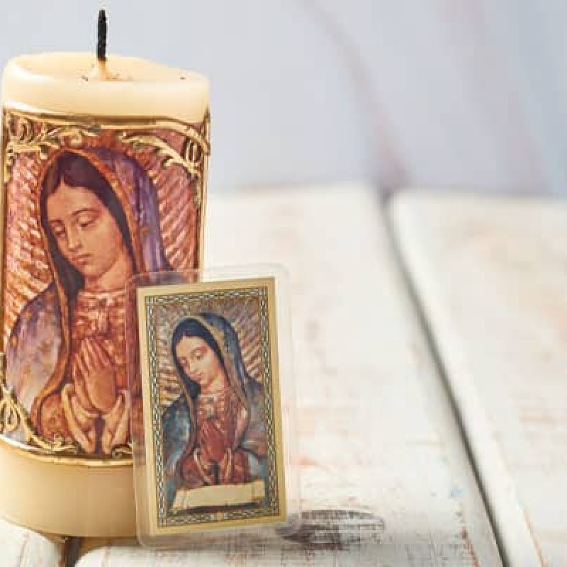 Our Lady of Guadalupe candle