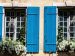Two windows on a building