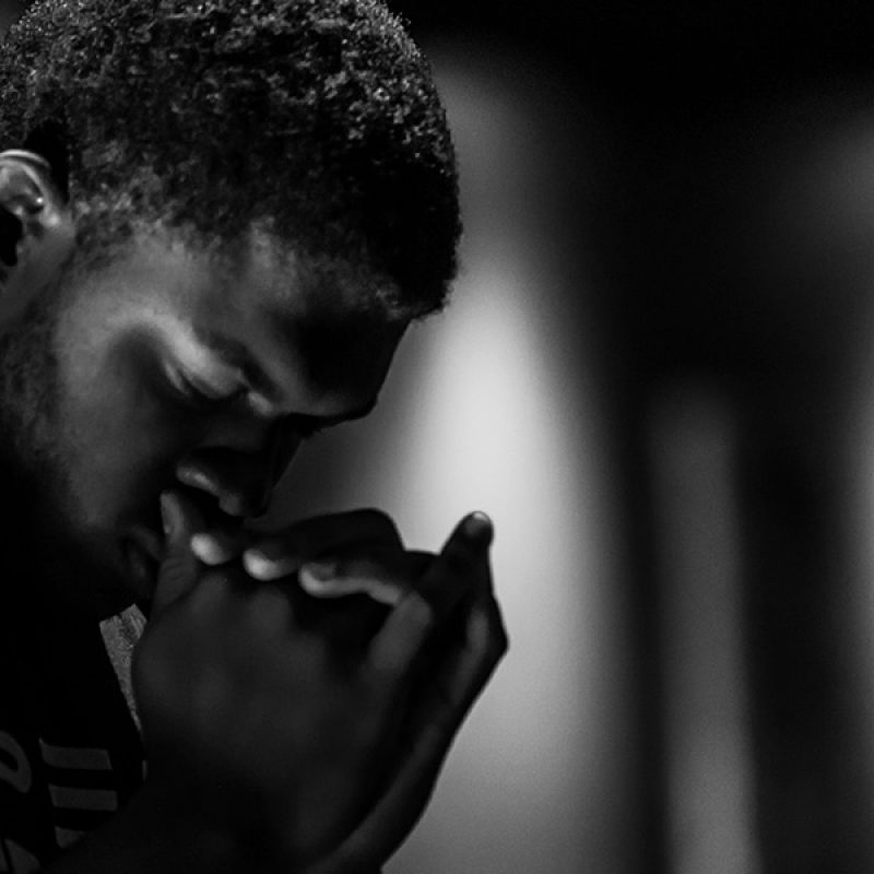 man praying
